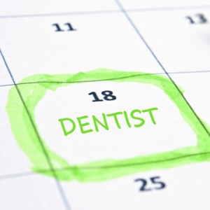 Calendar with dentist appointment 