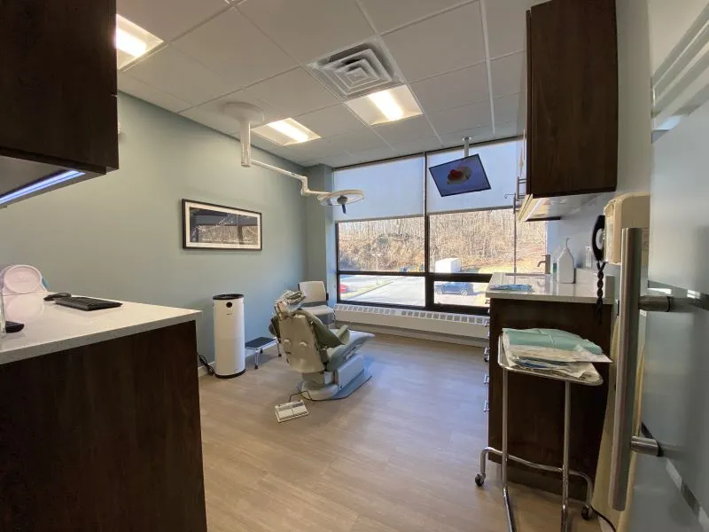 Office exam room facing a window
