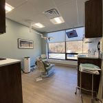 Office exam room facing a window