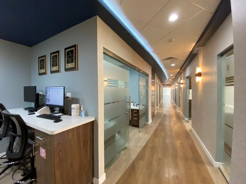 exam rooms and hallway