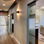 Hallway and an exam room